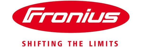 Fronius red logo with shifting the limits tagline